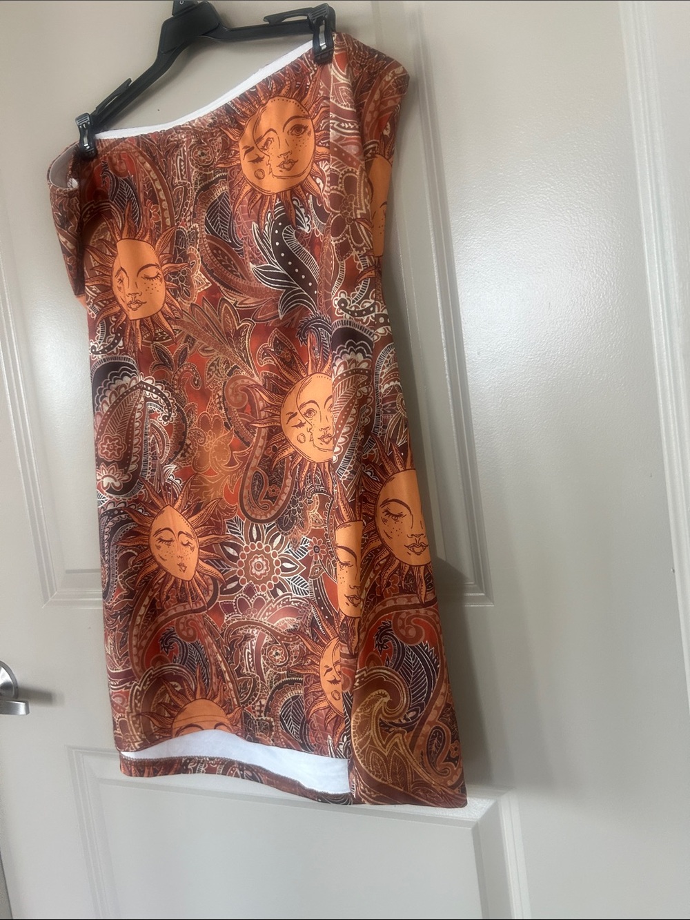 Sun & Paisley Midi Skirt in Rust Orange - Picture 3 of 6